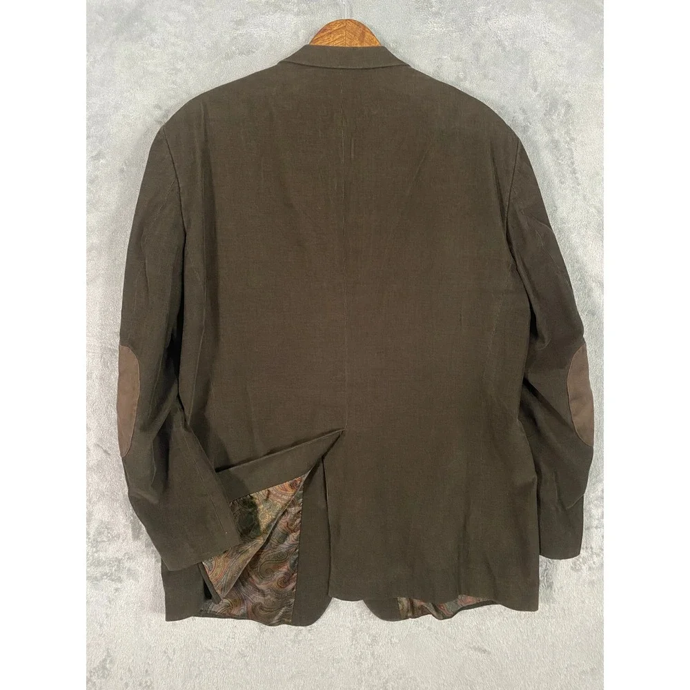 Lauren Ralph Lauren Blazer 44L Brown Corduroy Sport Coat Elbow Patches Preppy
